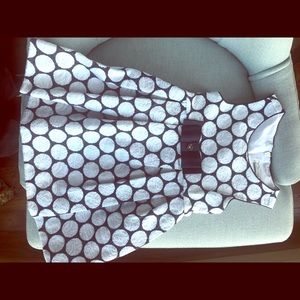 Mayoral navy and white dress